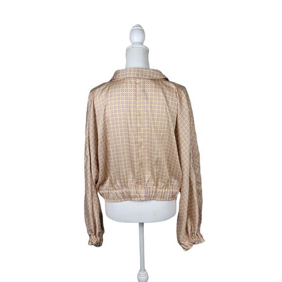 Zara Satin-Effect Blouse. Multi-Colored. XXL - Picture 6 of 12